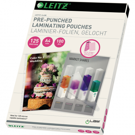 Leitz Laminierfolie 33878 DIN A4 125mic EVA 100 St./Pack., - LEI #33878